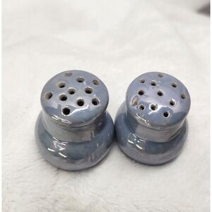 Miniature Iridescent Blue, Japanese salt and pepper shakers